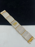 1 GRAM GOLD FULL DIAMOND OM (AUM) SYMBOL BRACELET FOR MEN DESIGN A-260