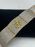 1 GRAM GOLD FULL DIAMOND OM (AUM) SYMBOL BRACELET FOR MEN DESIGN A-260