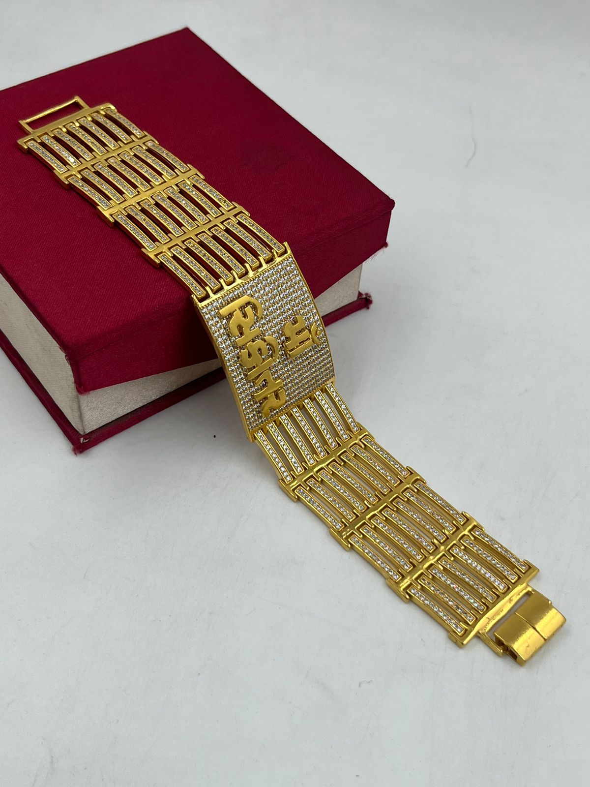 1 GRAM GOLD MAA SIKOTER DIAMOND BRACELET FOR MEN DESIGN A-262