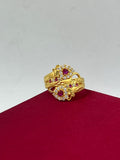 1 GRAM GOLD LADIES DIAMOND RING FOR WOMEN DESIGN A-4