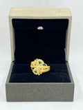 1 GRAM GOLD LADIES DIAMOND RING FOR WOMEN DESIGN A-7