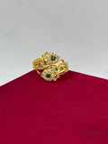 1 GRAM GOLD LADIES DIAMOND RING FOR WOMEN DESIGN A-7