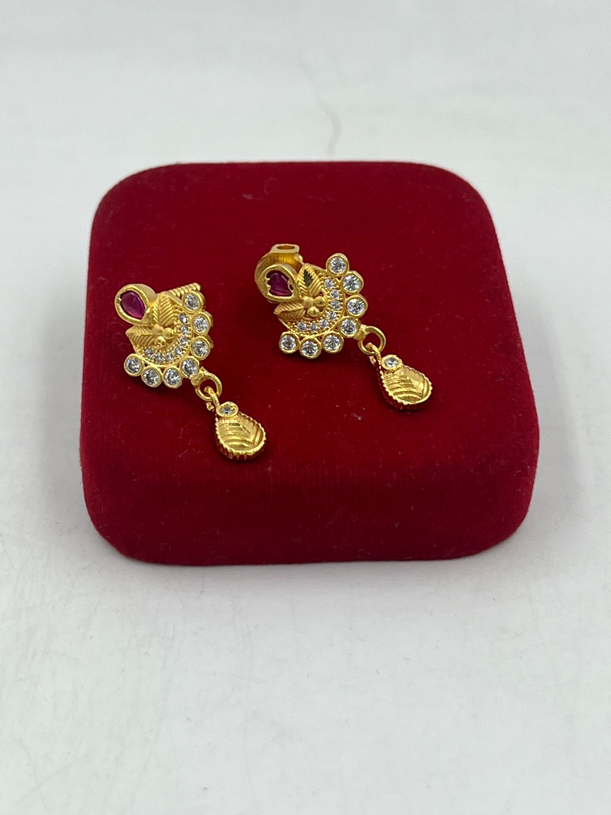 22k Plain Gold Earring JG-1811-1236 – Jewelegance