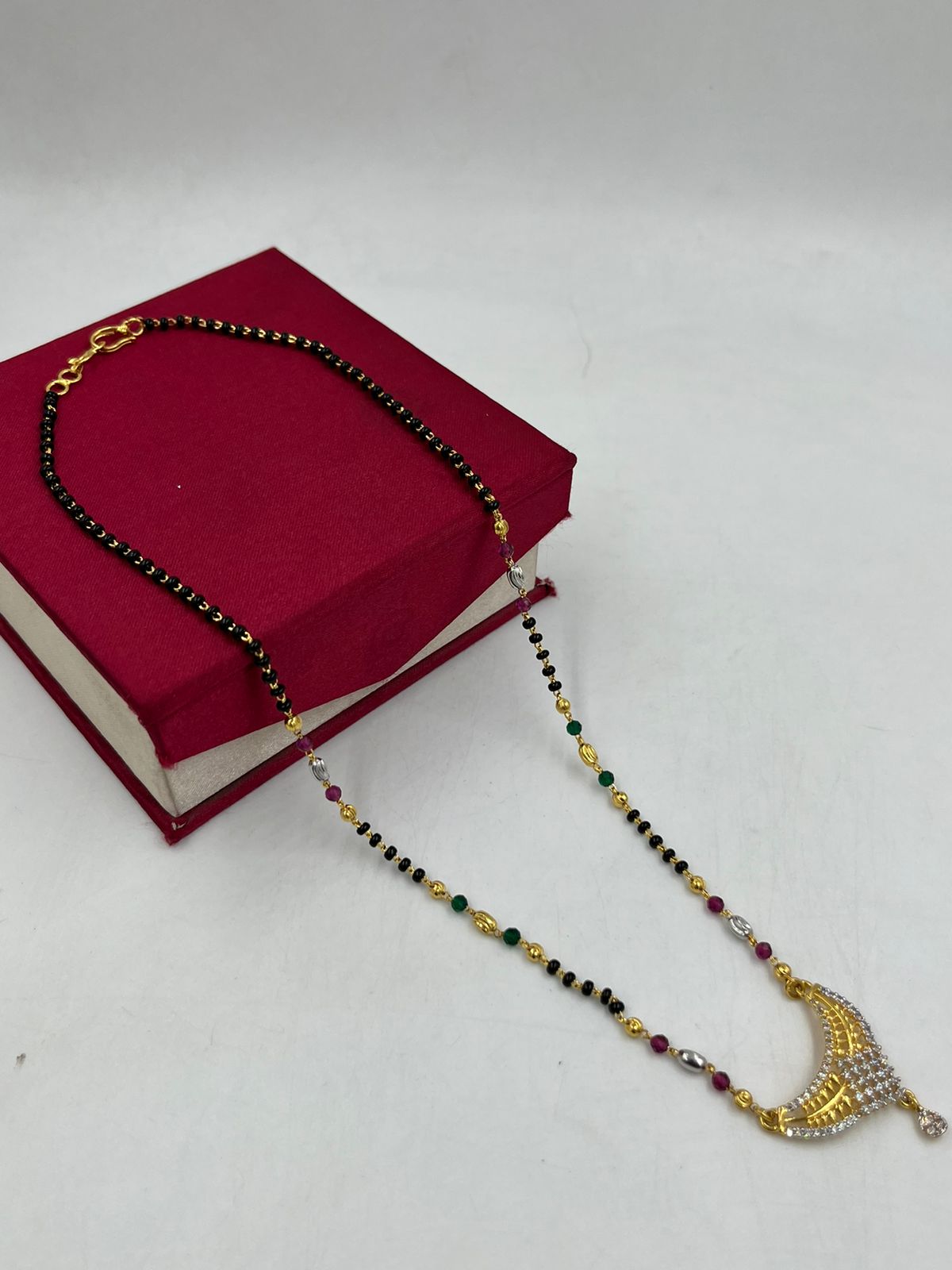 1 GRAM GOLD LADIES MANGALSUTRA FOR WOMEN DESIGN A-17