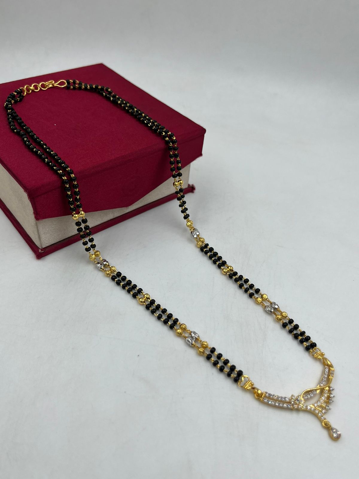 1 GRAM GOLD LADIES MANGALSUTRA FOR WOMEN DESIGN A-24