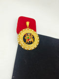 1 GRAM GOLD MAA AMBE PENDANT FOR MEN DESIGN A-284
