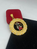 1 GRAM GOLD MOGAL MAA PENDANT FOR MEN DESIGN A-289
