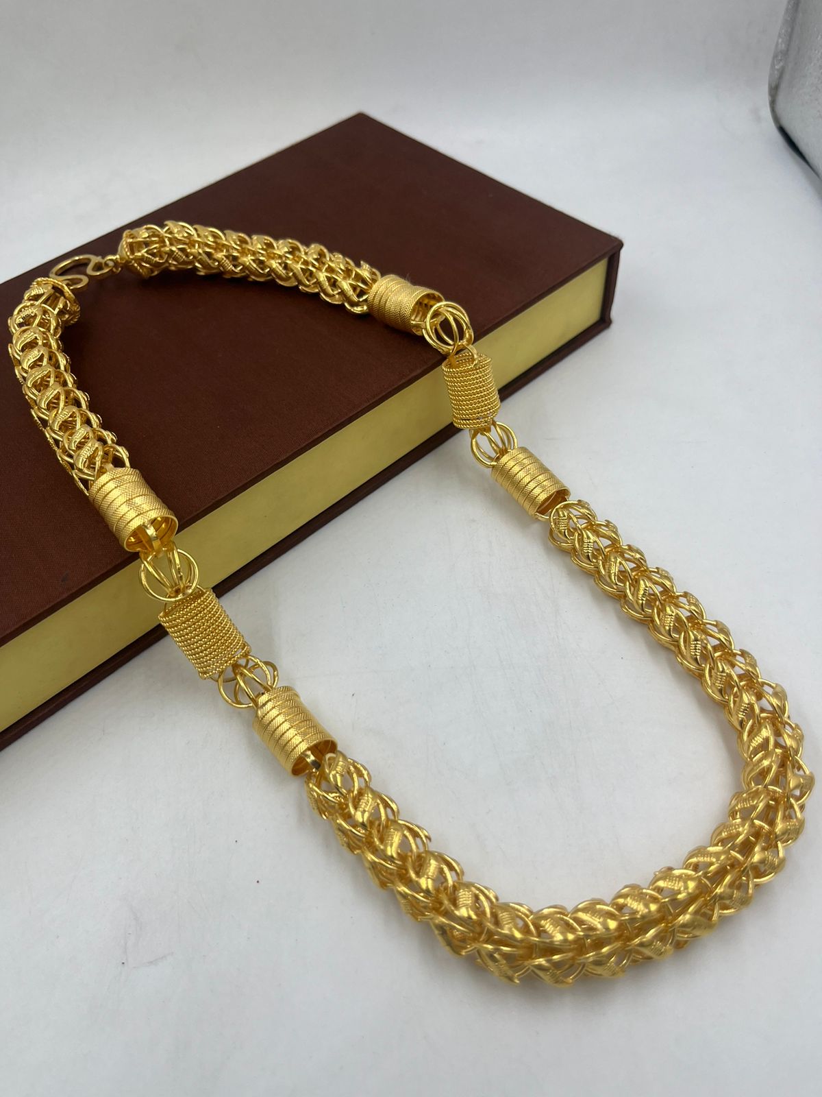 पुरुषों के लिए 1 ग्राम गोल्ड हैवी गोपी चेन डिज़ाइन A-411