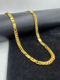 1 GRAM GOLD NAWABI AND GOL KADI CHAIN FOR MEN DESIGN A-414