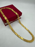 1 GRAM GOLD NAWABI AND GOL KADI CHAIN FOR MEN DESIGN A-415