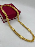 1 GRAM GOLD GOP FLOWER CHAIN FOR MEN DESIGN A-448
