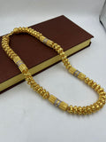 1 GRAM GOLD FLOWER WITH DIAMOND GOP CHAIN FOR MEN DESIGN A-454