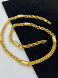 1 GRAM GOLD INDO CHAIN WITH BHUGLI DESIGN CHAIN FOR MEN DESIGN A-524