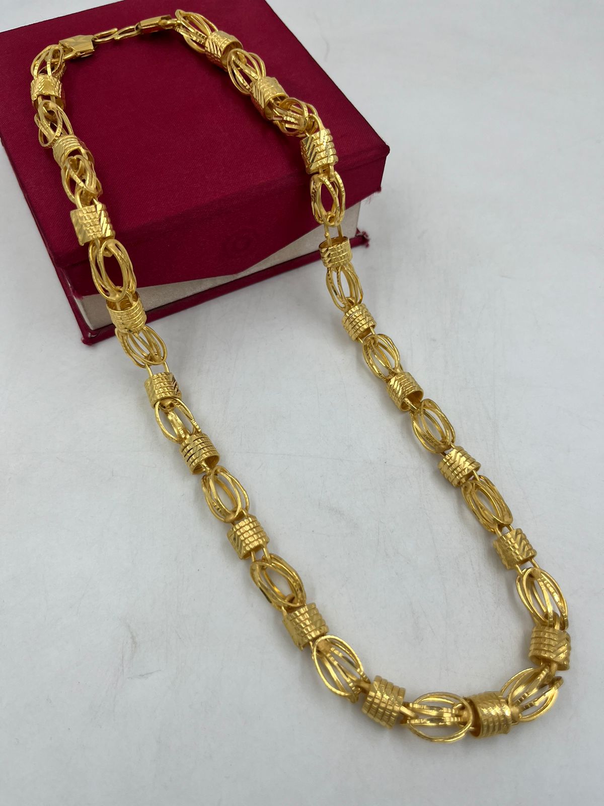 1 ग्राम गोल्ड फॉर्मिंग पुरुषों के लिए शानदार चेन डिज़ाइन A-102