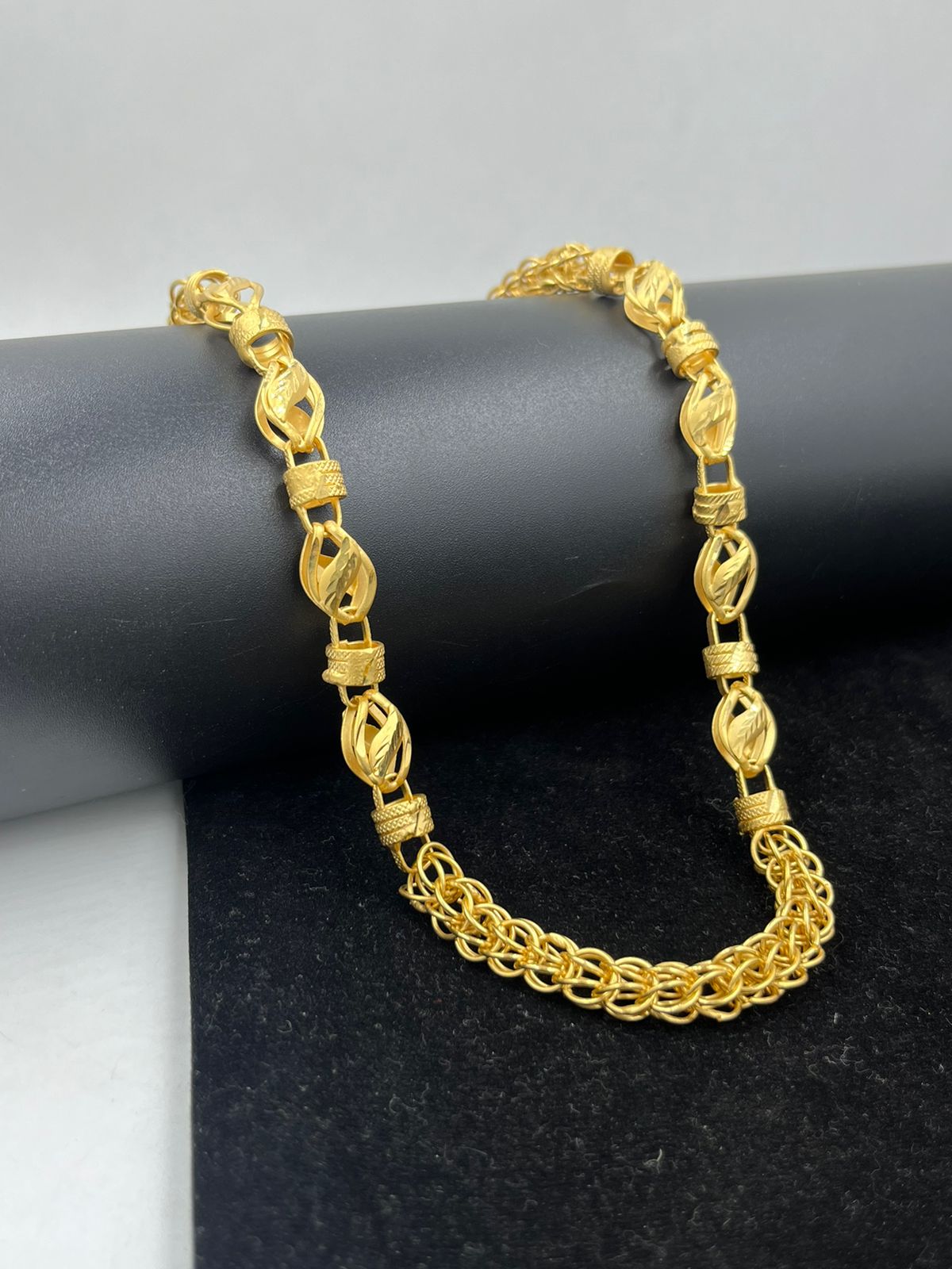 1 GRAM GOLD INDO WITH KOYLI CHAIN FOR MEN DESIGN A-525