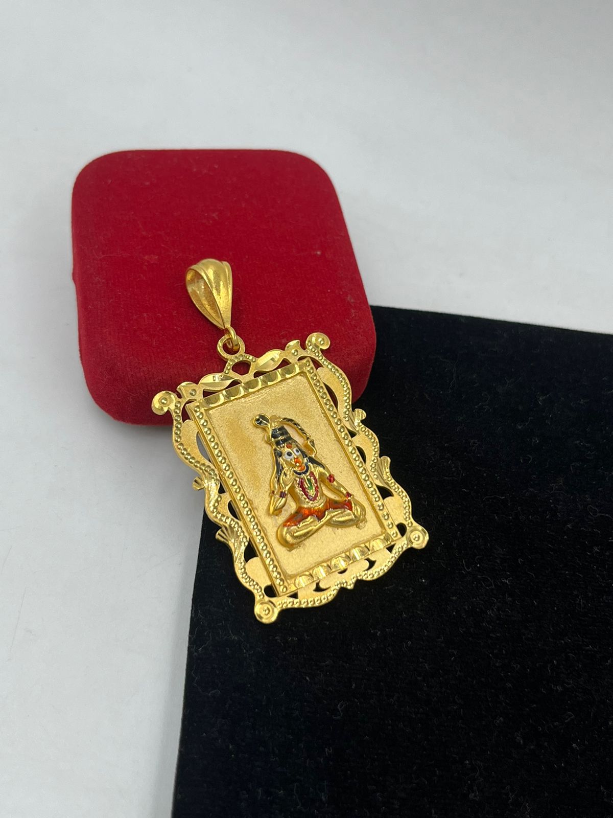 1 GRAM GOLD MAHADEV PENDANT FOR MEN DESIGN A-298