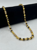 1 GRAM GOLD PLATED BLACK RUDRAKSHA WITH DIAMOND FOR MEN DESIGN A-58