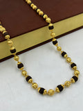 1 GRAM GOLD PLATED BLACK RUDRAKSHA MALA FOR MEN DESIGN A-61