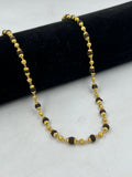 1 GRAM GOLD PLATED BLACK RUDRAKSHA MALA FOR MEN DESIGN A-62