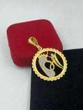 1 GRAM GOLD PLATED MAA WITH CHARAN SYMBOL FOR MEN DESIGN A-324