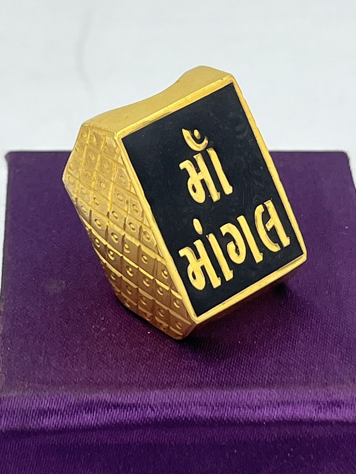 1 ગ્રામ ગોલ્ડમાં મંગલ રિંગ ફોર મેન ડિઝાઇન A-638