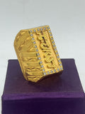 1 GRAM GOLD MAHADEV RING FOR MEN DESIGN A-646