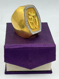1 GRAM GOLD OM (AUM) RING FOR MEN DESIGN A-648