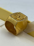 1 GRAM GOLD PLATED OM (AUM) RING FOR MEN DESIGN A-659