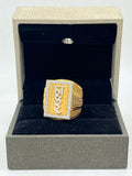 1 GRAM GOLD PLATED THAKAR RING FOR MEN DESIGN A-675