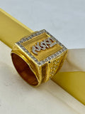 1 GRAM GOLD PLATED THAKAR RING FOR MEN DESIGN A-675