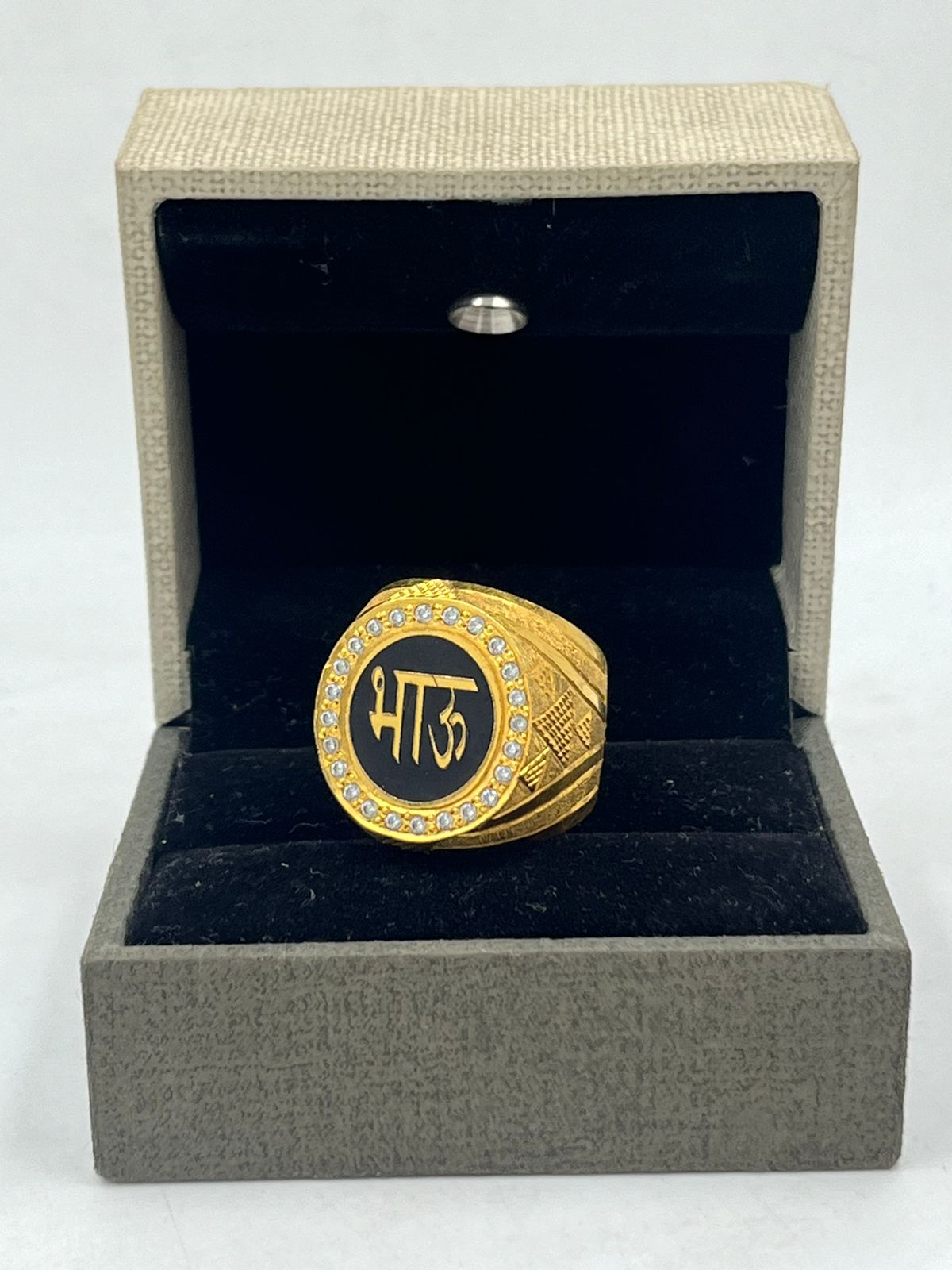 1 GRAM GOLD PLATED BHAI RING FOR MEN DESIGN A-678
