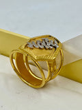 1 GRAM GOLD MAHADEV RING FOR MEN DESIGN A-682