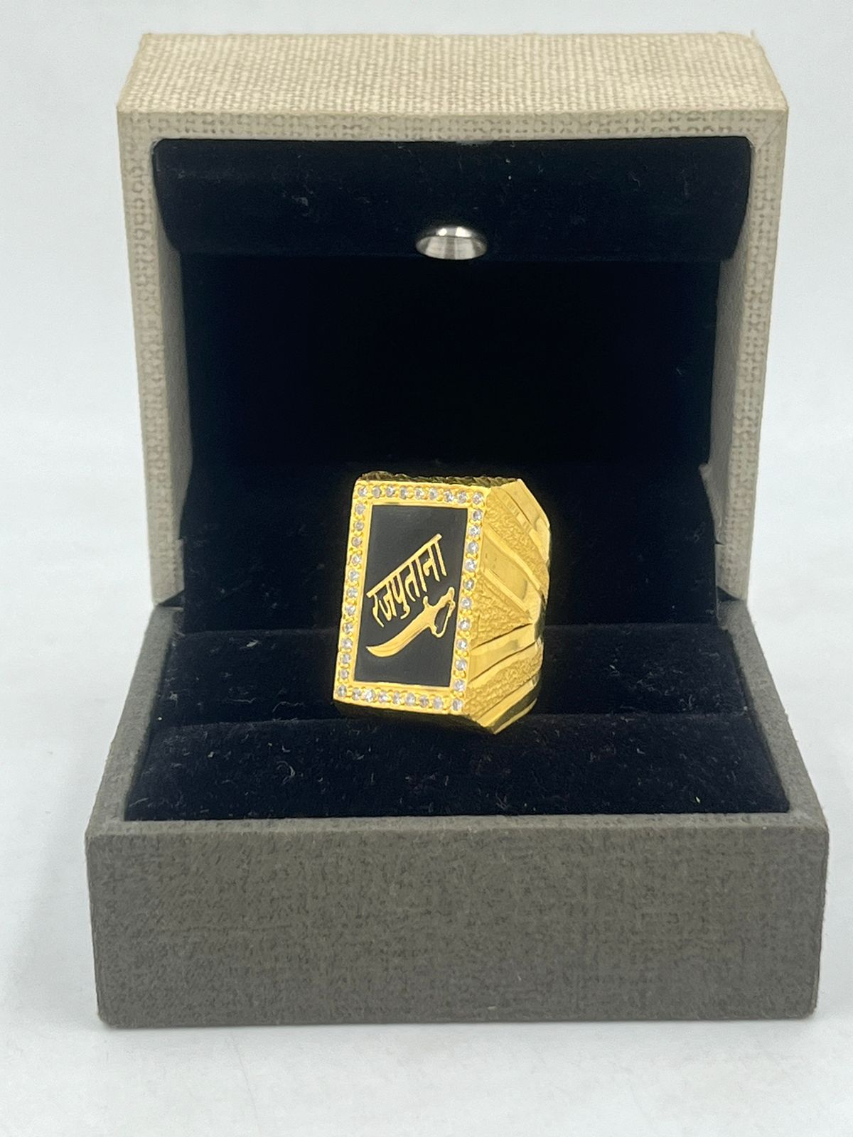 1 GRAM GOLD RAJPUTANA RING FOR MEN DESIGN A-684