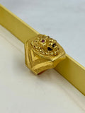 1 GRAM GOLD LION FACE RING FOR MEN DESIGN A-704