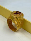 1 GRAM GOLD TRISHUL RING FOR MEN DESIGN A-705