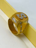 1 GRAM GOLD S LETTER RING FOR MEN DESIGN A-711