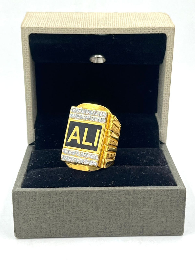 1 GRAM GOLD ALI RING FOR MEN DESIGN A-717
