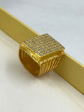 1 GRAM GOLD WHITE DIAMOND RING FOR MEN DESIGN A-727