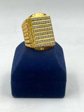 1 GRAM GOLD WHITE DIAMOND RING FOR MEN DESIGN A-727