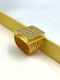 1 GRAM GOLD FULL WHITE DIAMOND RING FOR MEN DESIGN A-741