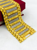 1 GRAM GOLD FULL DIAMOND HEAVY BRACELET FOR MEN DESIGN A-274