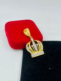 1 GRAM GOLD KING CROWN DIAMOND PENDANT FOR MEN DESIGN A-329