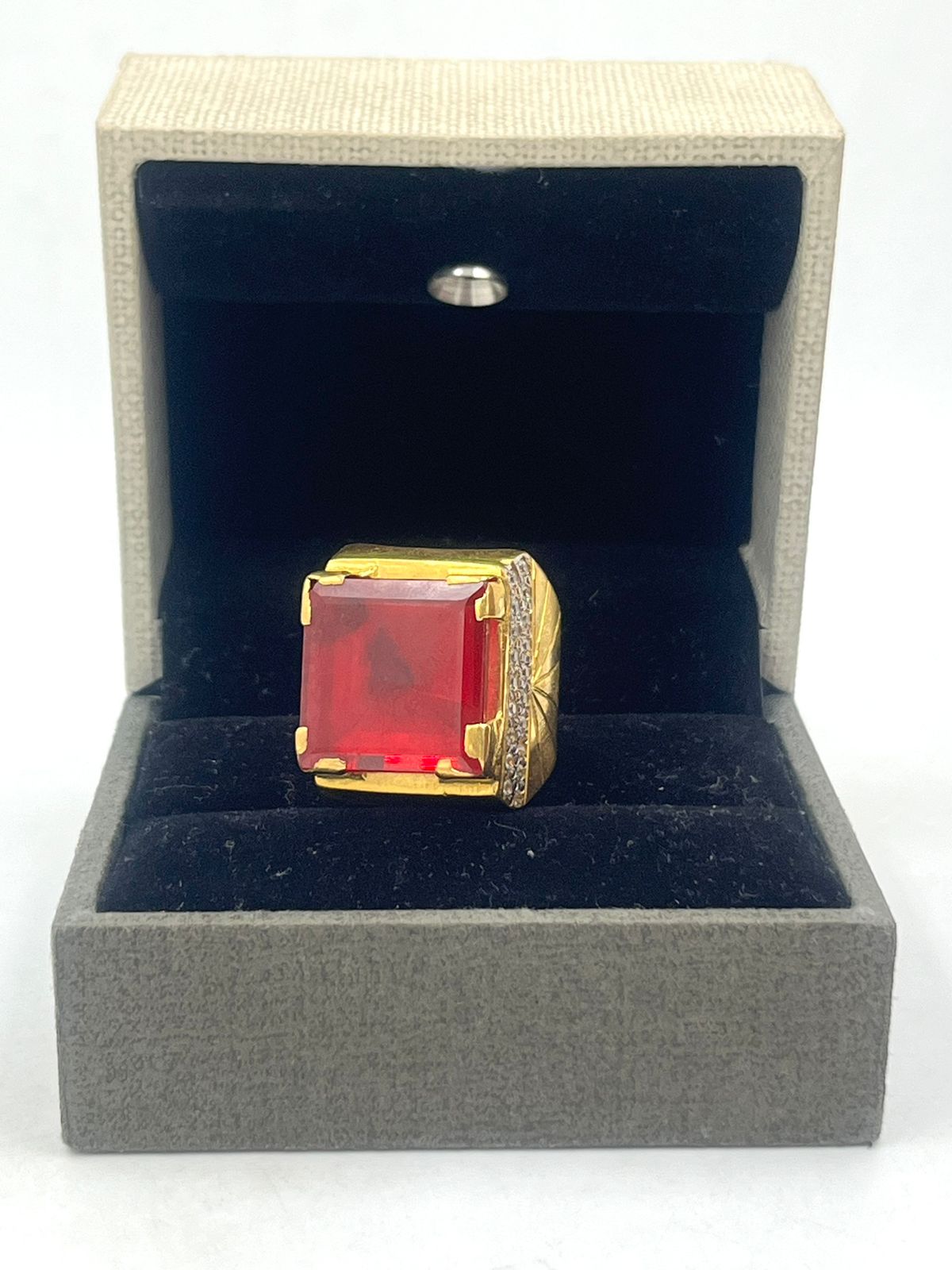 1 GRAM GOLD DIAMOND RING FOR MEN DESIGN A-780