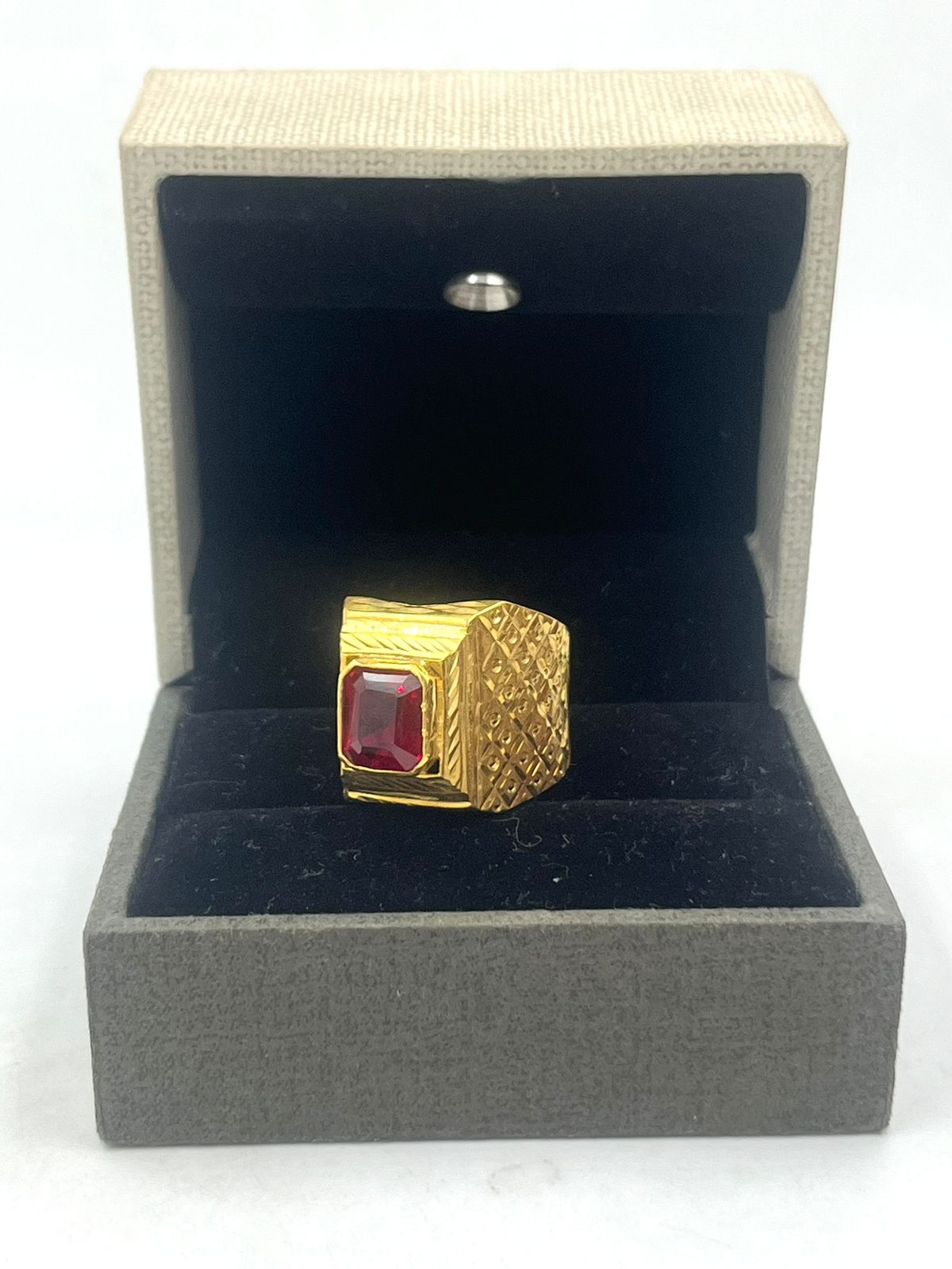 1 GRAM GOLD DIAMOND RING FOR MEN DESIGN A-789