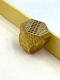 1 GRAM GOLD DIAMOND RING FOR MEN DESIGN A-806