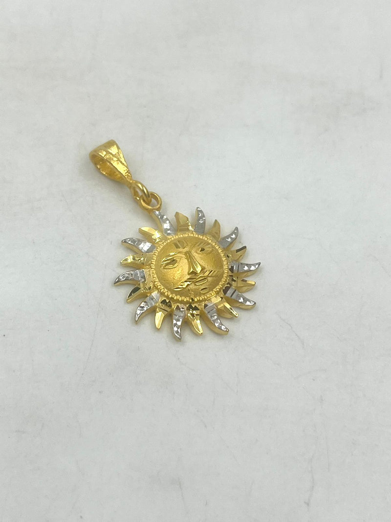 1 GRAM GOLD FORMING SMALL SURYA PENDANT FOR MEN DESIGN A-191