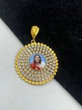 1 GRAM GOLD PLATED SONAL MAA PENDANT PHOTO FOR MEN DESIGN A-342