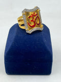 1 GRM GOLD OM (AUM) RING FOR MEN DESIGN A-340