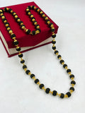 1 GRAM GOLD RUDRAKSHA MALA FOR MEN DESIGN A-64