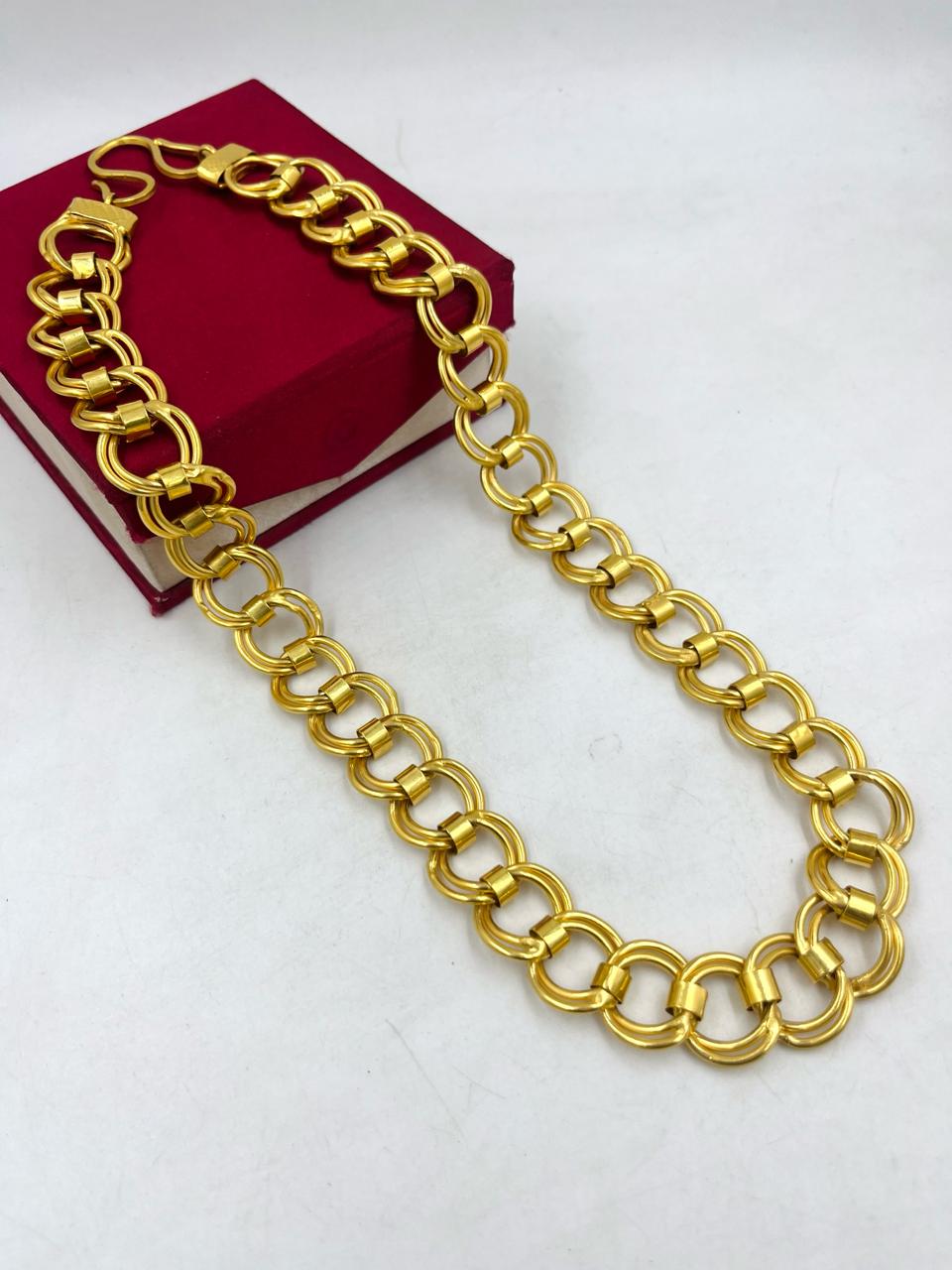 1 GRAM GOLD HEAVY LOOK CHAIN FOR MEN DESIGN A-539
